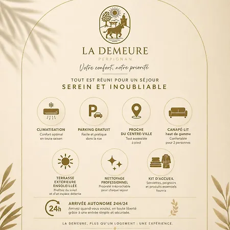 La Demeure Du Taureau T1 Cosy, Clim,wifi, Castillet 15 Min, Parking Facile Apartment